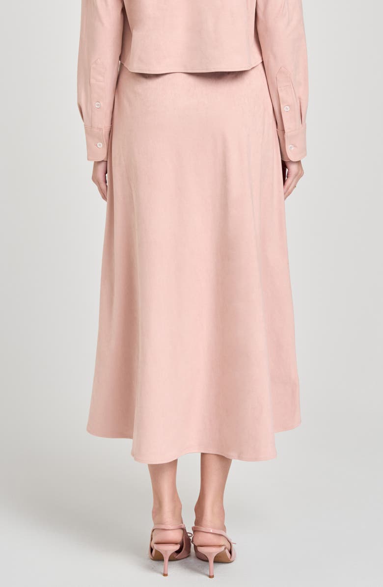 WAYF Chandler A-Line Midi Skirt, Alternate, color, Pink