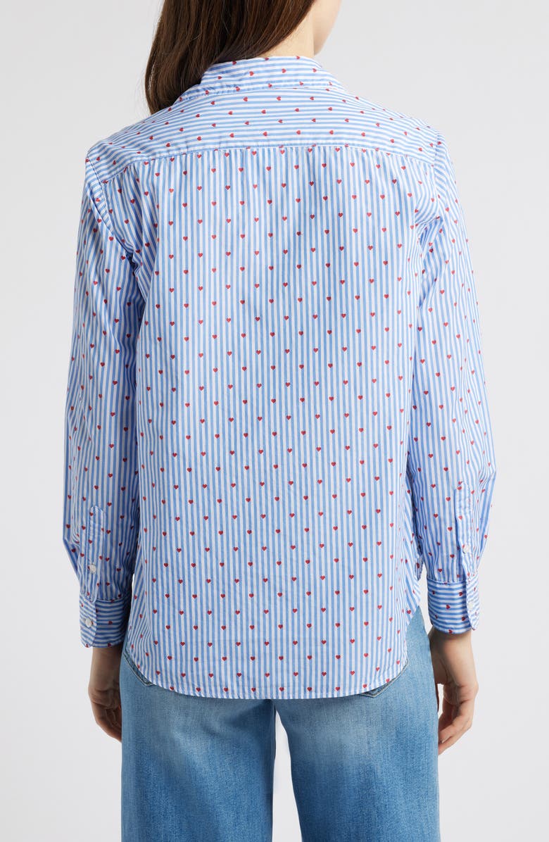 Frank & Eileen Eileen Relaxed Button-Up Shirt, Alternate, color, Blue Stripe Hearts