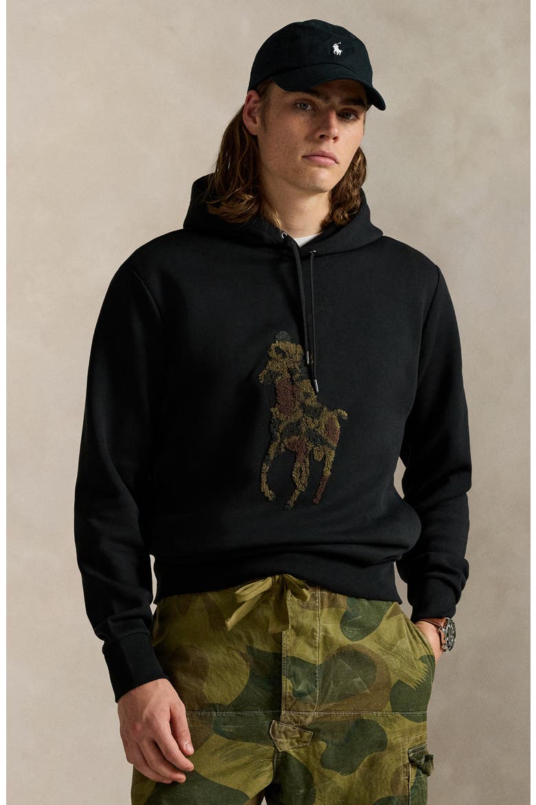 Polo Ralph Lauren Camo Big Pony Appliqué Double-Knit Hoodie (Men