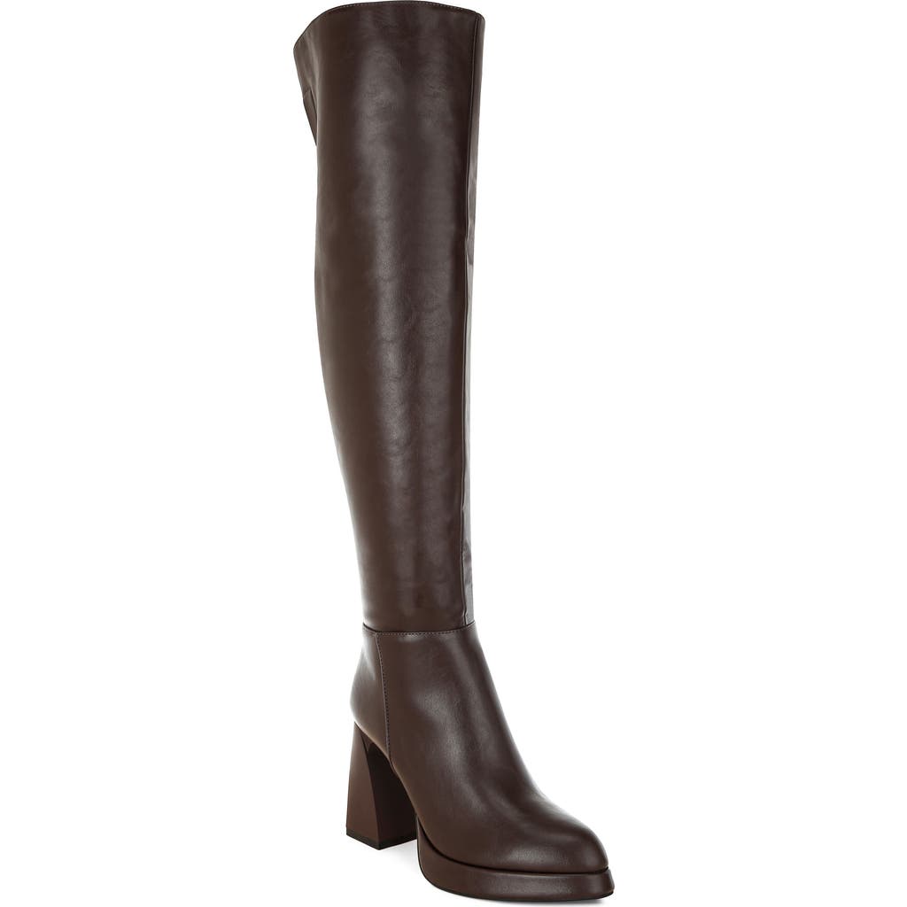 London Rag Nenana Platform Tall Boot In Brown