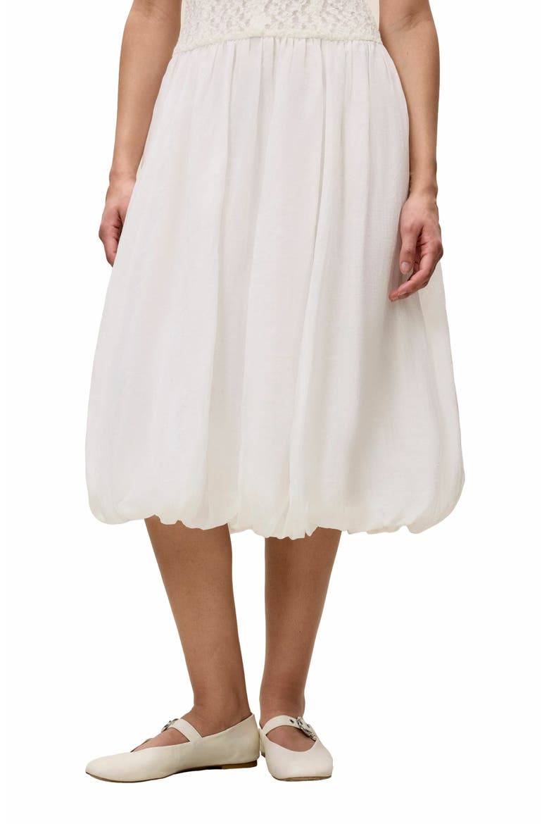 Fiona Mixed Media Dress, Alternate, color, WHITE
