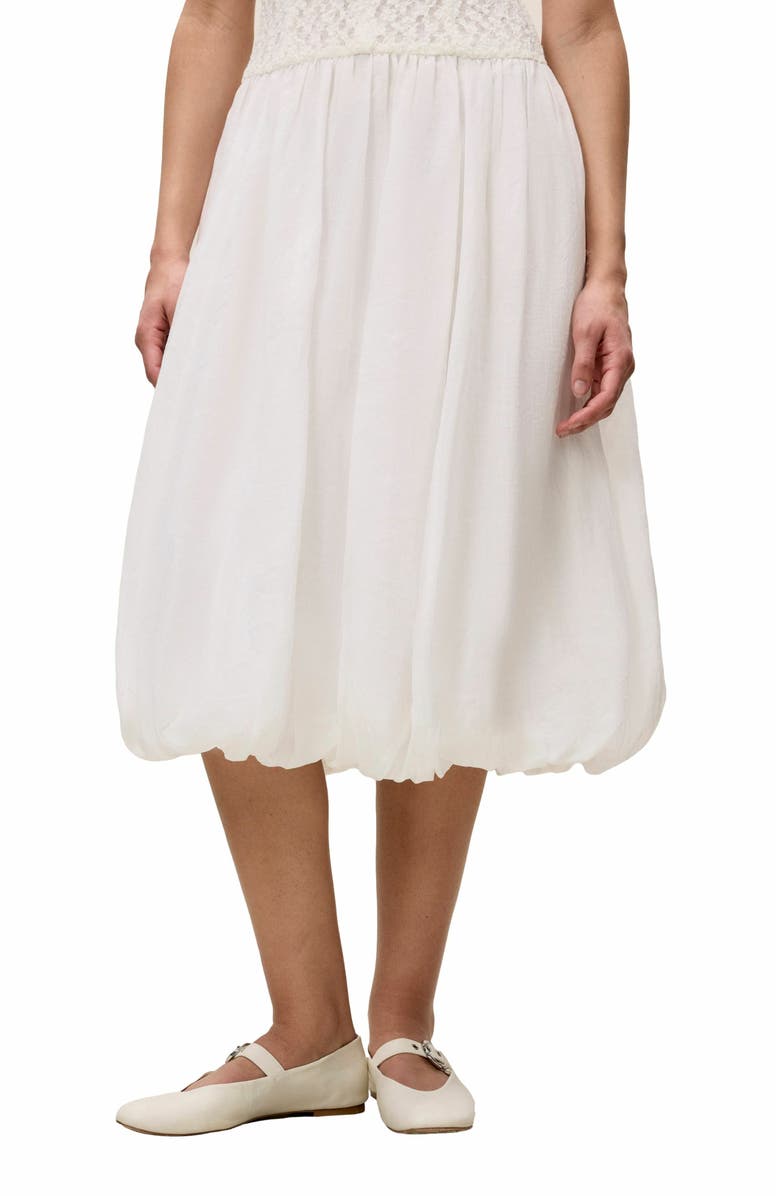 Rebecca Taylor Fiona Mixed Media Dress, Alternate, color, White