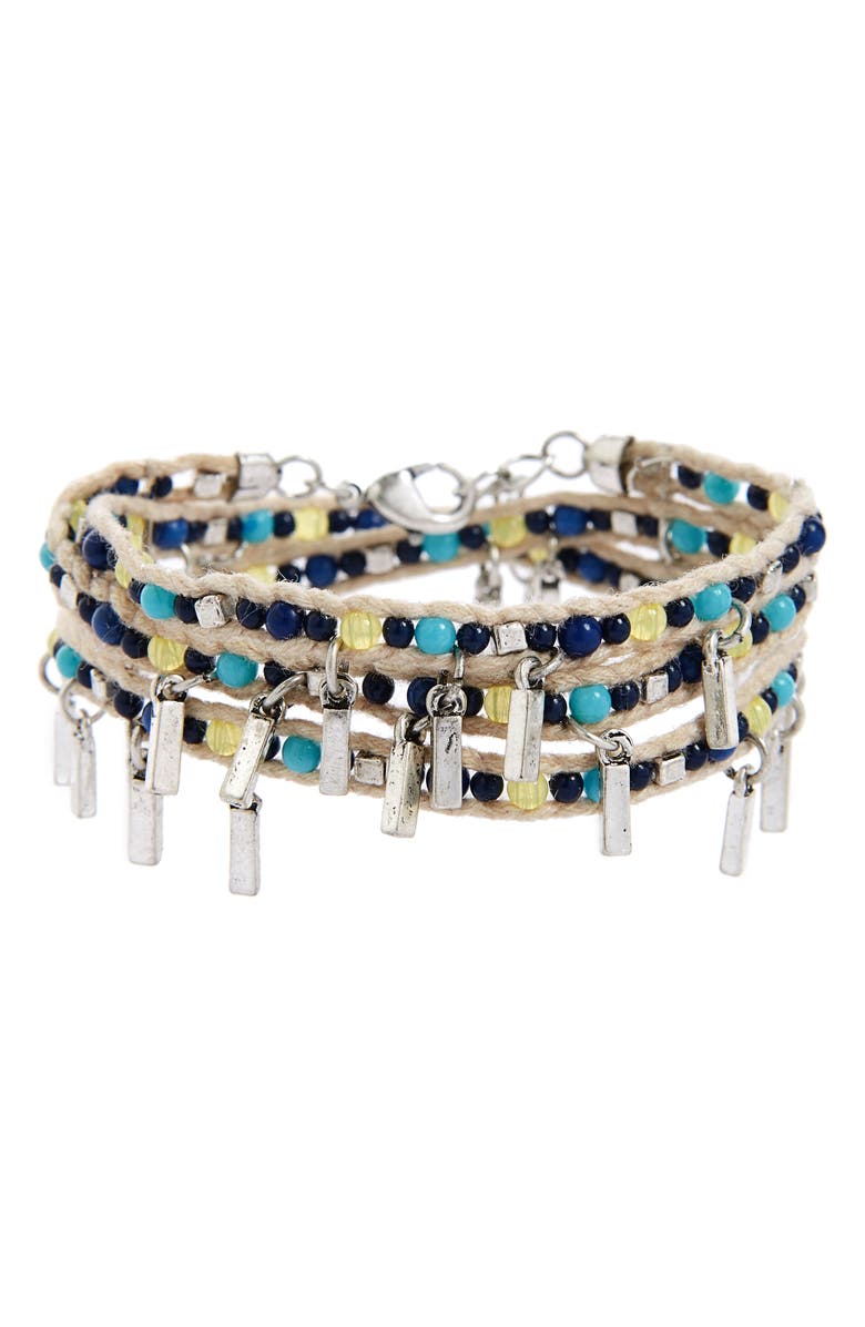 Treasure & Bond Beaded Wrap Bracelet, Main, color,