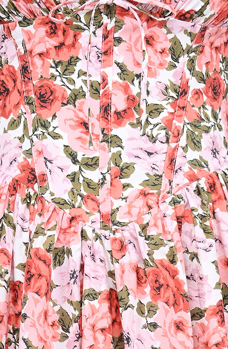 HOUSE OF CB Emmelina Floral Print Sleeveless Dress, Alternate, color, Rose Print