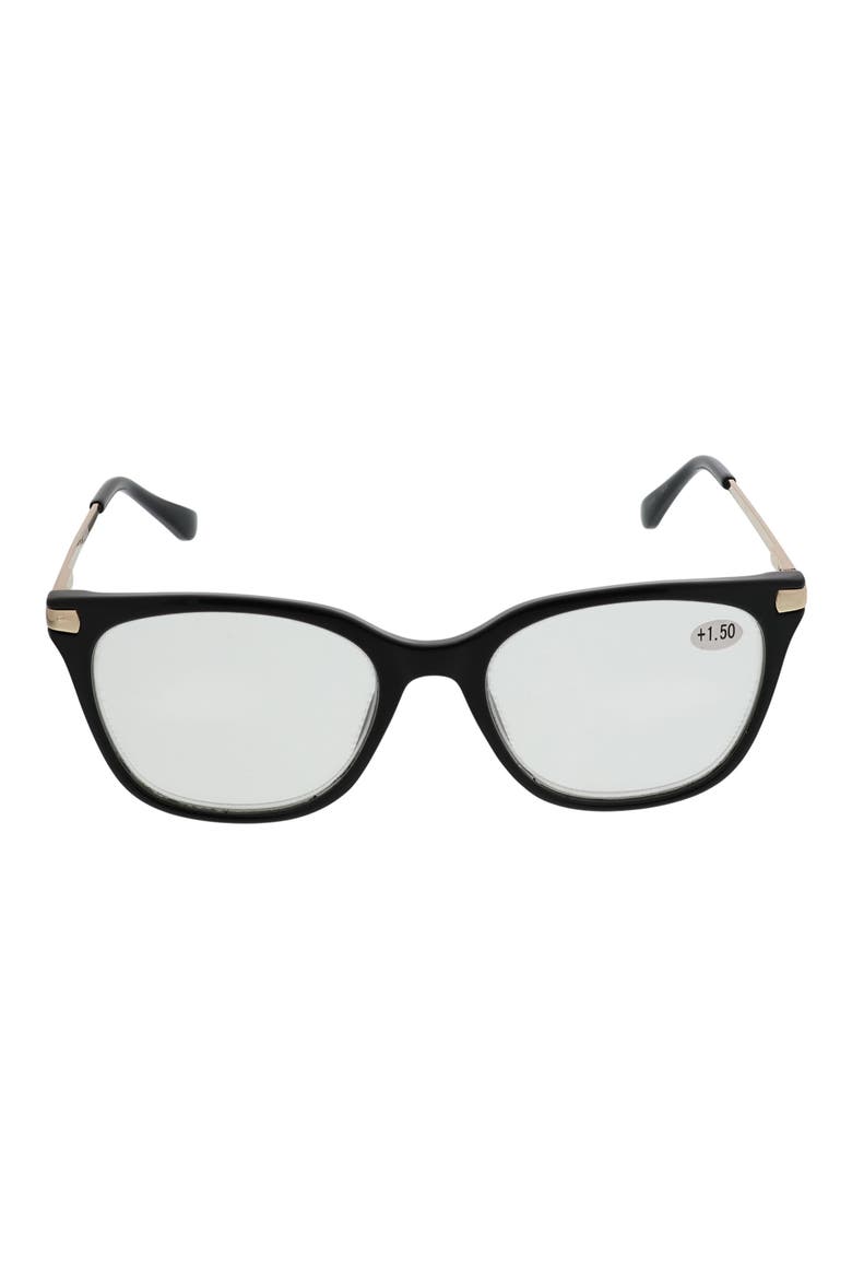 Combo Core 51mm Cat Eye Reading Glasses, Main, color, BLACK