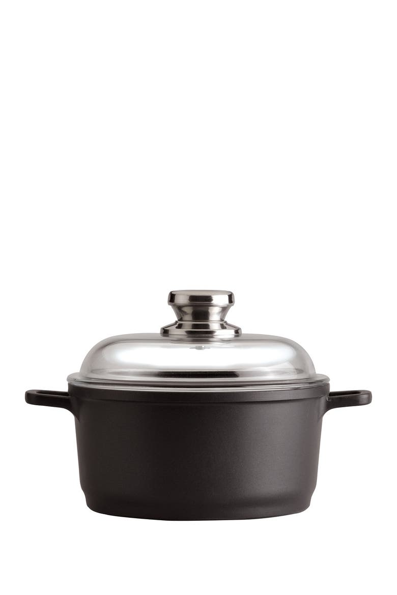 EuroCAST Covered Stock Pot, Main, color, BLACK
