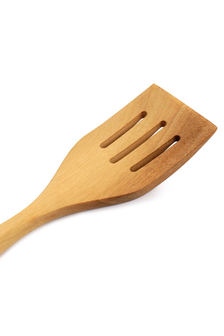 Acacia Wood Slotted Turner Cooking Utensil, Alternate, color, Light Brown