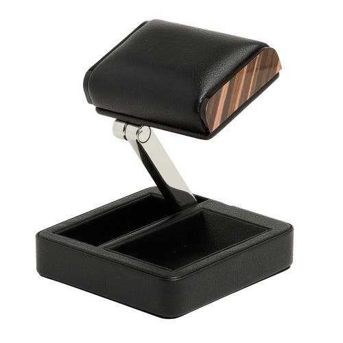 Wolf Roadster Single Travel Watch Stand In Black