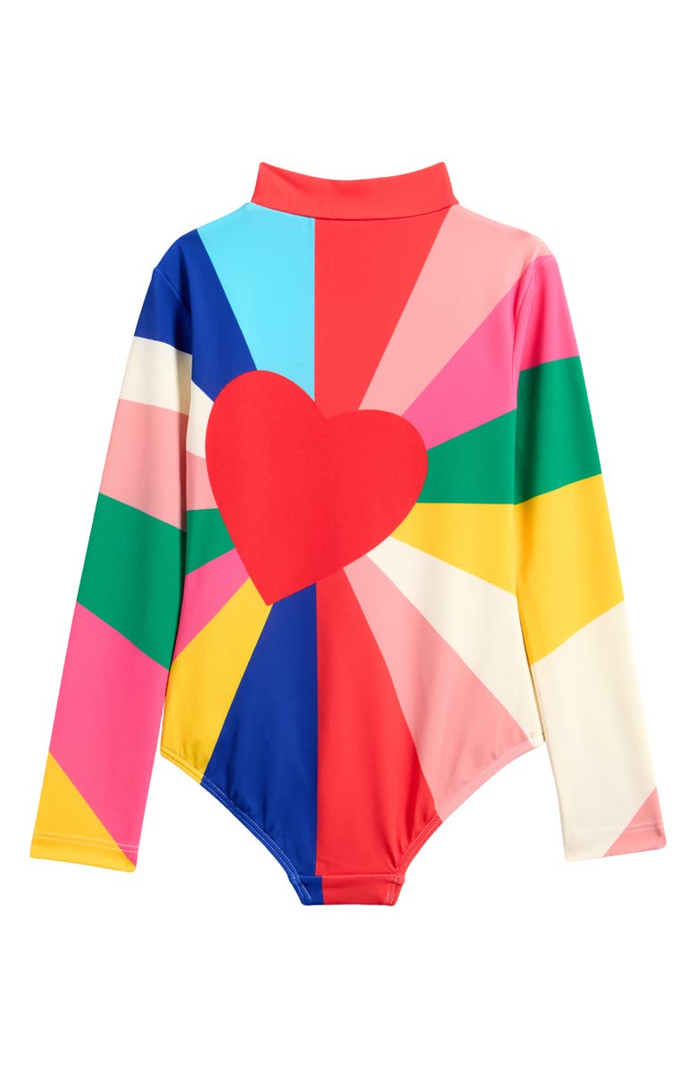 Mini Boden Kids' Long Sleeve One-Piece Rashguard Swimsuit, Alternate, color, 