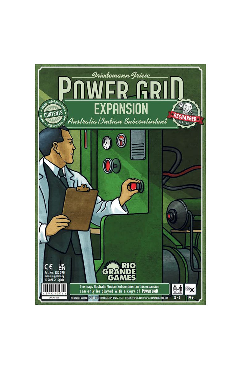 Rio Grande Games Power Grid, Australia/India Recharged, Main, color, Multicolored