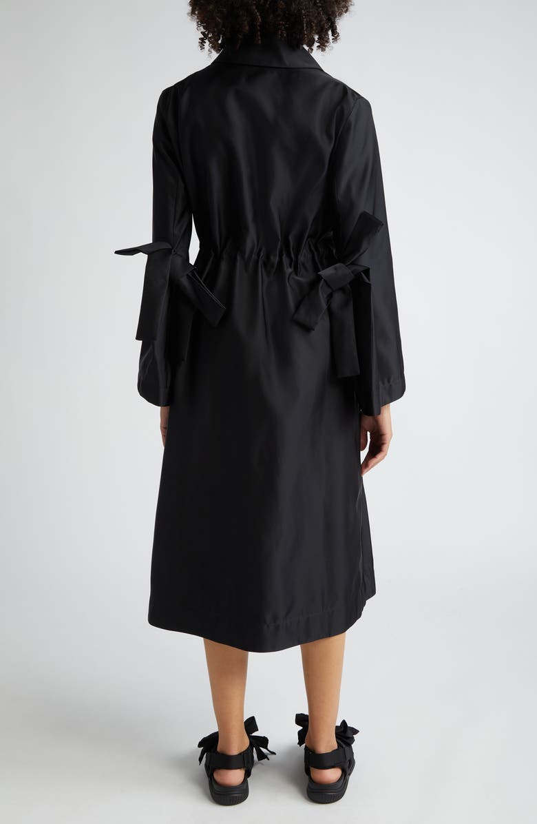 Cecilie Bahnsen Vania Bow Sleeve Nylon Coat, Alternate, color, 
