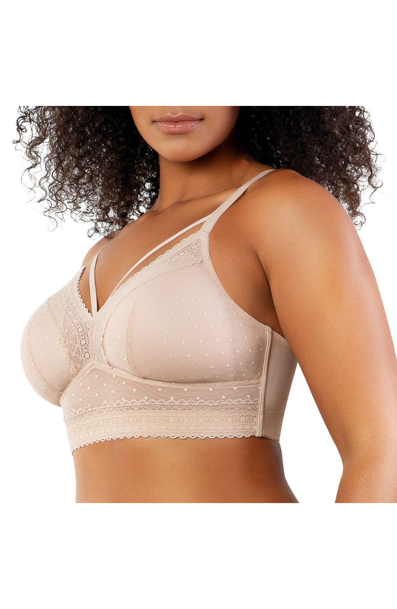 Parfait Mia Wire-Free Padded Mesh Bralette, Alternate, color, Cameo Rose