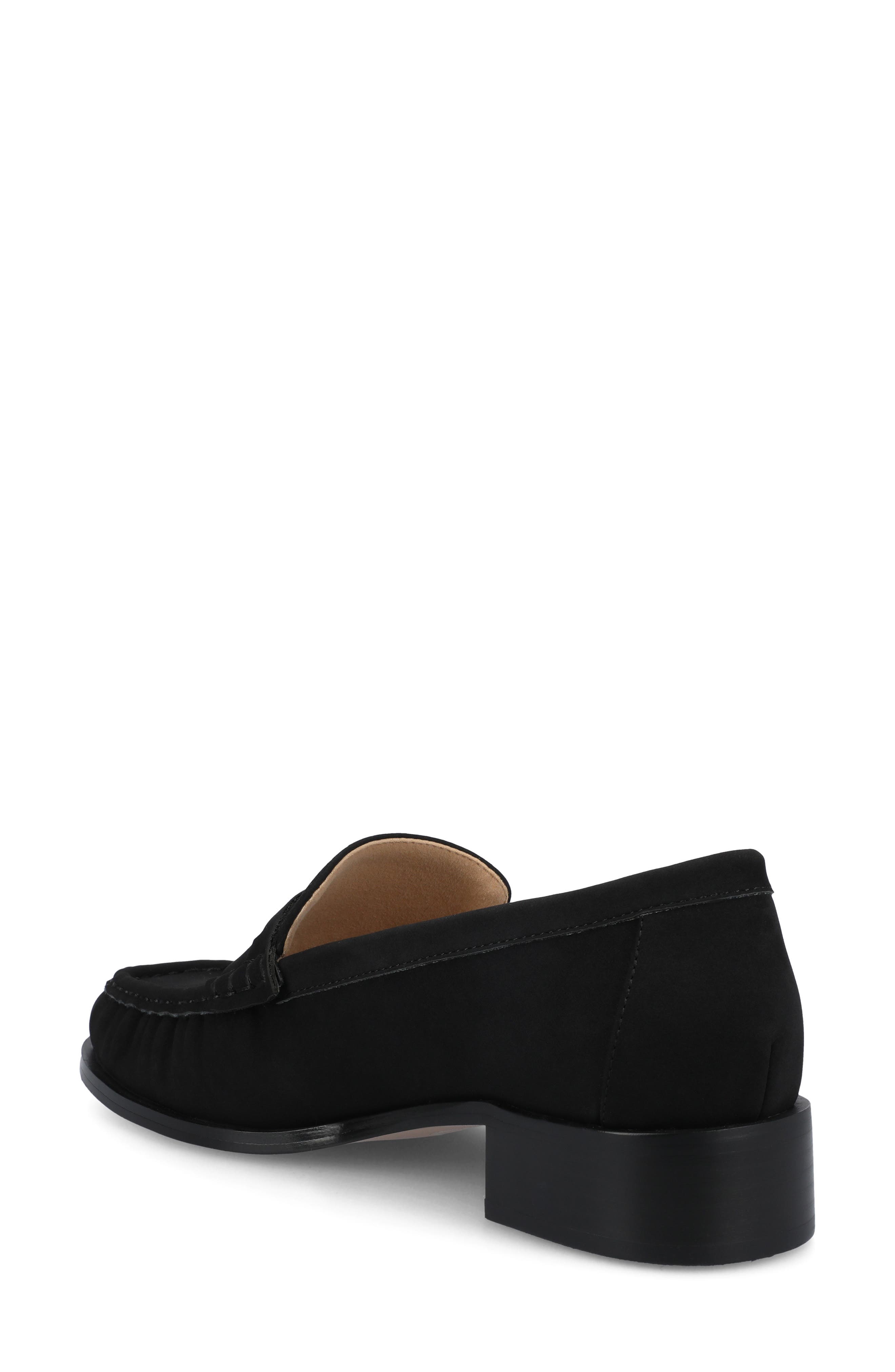 Journee Collection Danna Ruched Loafer, Alternate, color, Black