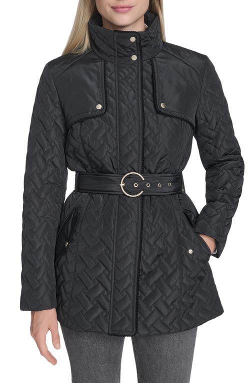 Cole Haan Signature Quilted Coat In Black