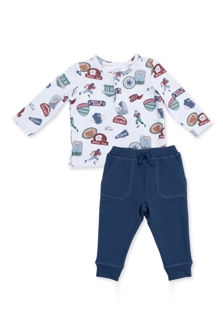 Kids' Football Patches Top & Joggers Set, Main, color, BLUE