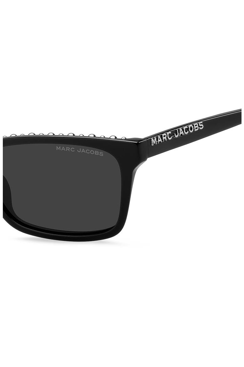 54mm Rectangular Sunglasses, Alternate, color, BLACK/ GREY