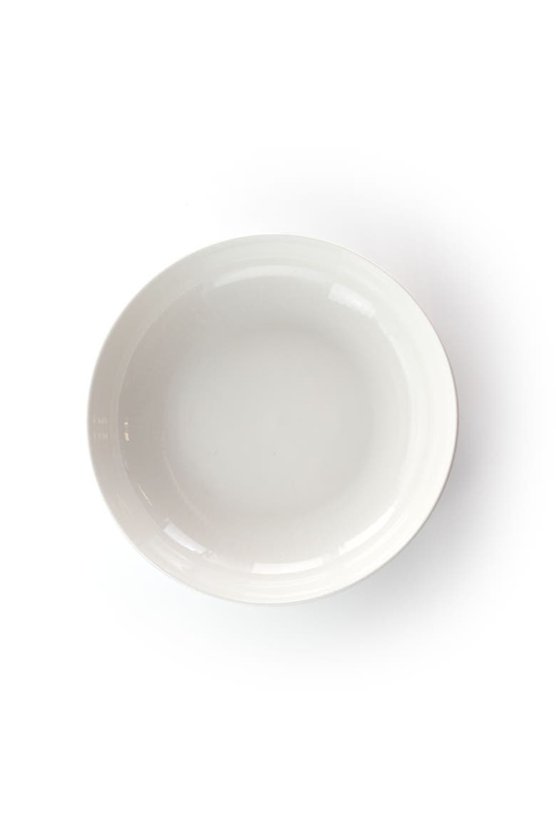 Elle 18 Piece Porcelain Dinnerware Set with 2 Large Serving Bowls, Alternate, color, White
