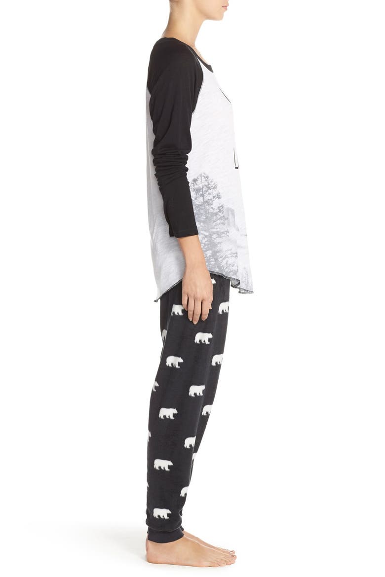 Fleece Lounge Pants, Alternate, color, BLACK POLAR BEAR