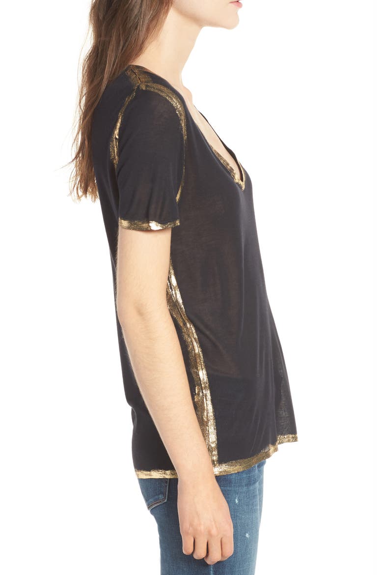 Tino Foil Tee, Alternate, color, BLACK