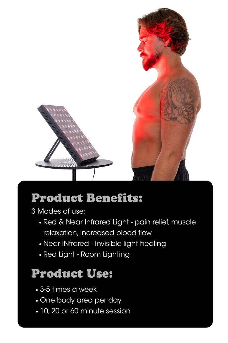 Red Light Therapy Panel 189W, Alternate, color, OPEN GREY