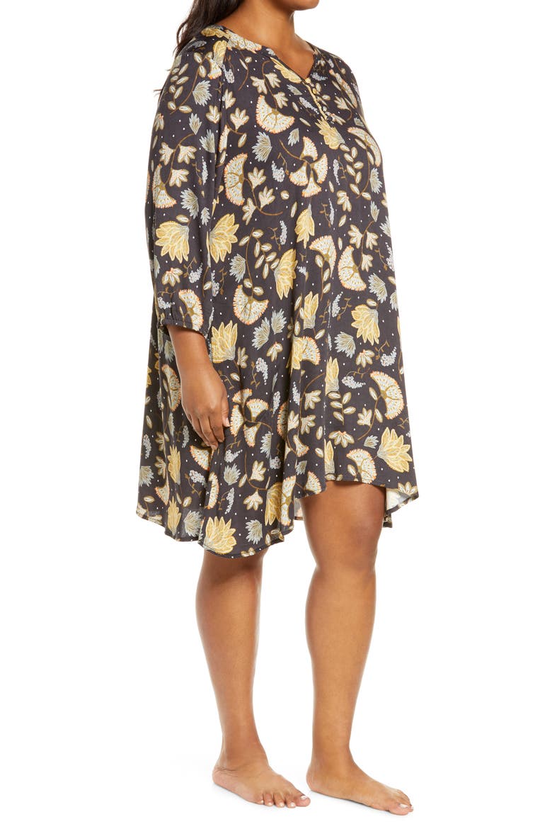 Pajama Shirt Dress, Alternate, color, BLACK PAISLEY