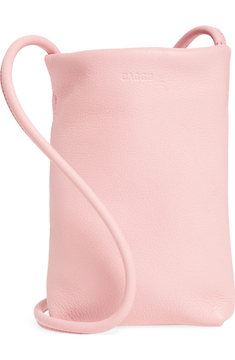 Baggu Leather Phone Crossbody Bag, Main, color,