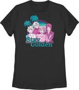 The Golden Girls Women's The Golden Girls Tropical Stay Golden Cartoon Graphic T-Shirt
