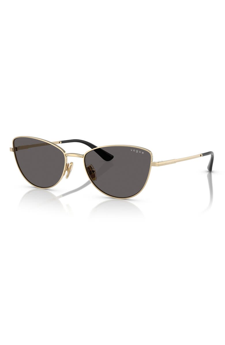 VOGUE 56mm Polarized Butterfly Sunglasses, Alternate, color, Pale Gold