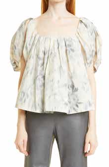 Rebecca Taylor Bubble Sleeve Flounce Top