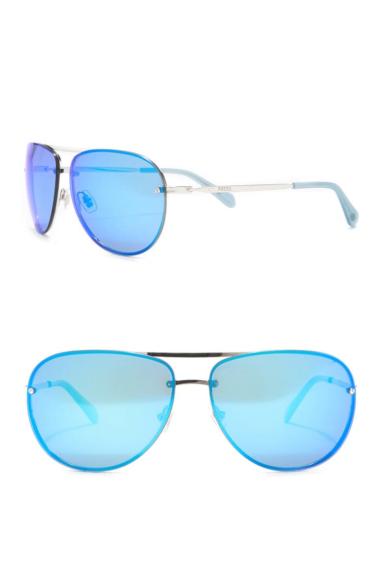 Fossil 62mm Top Bar Sunglasses, Alternate, color,