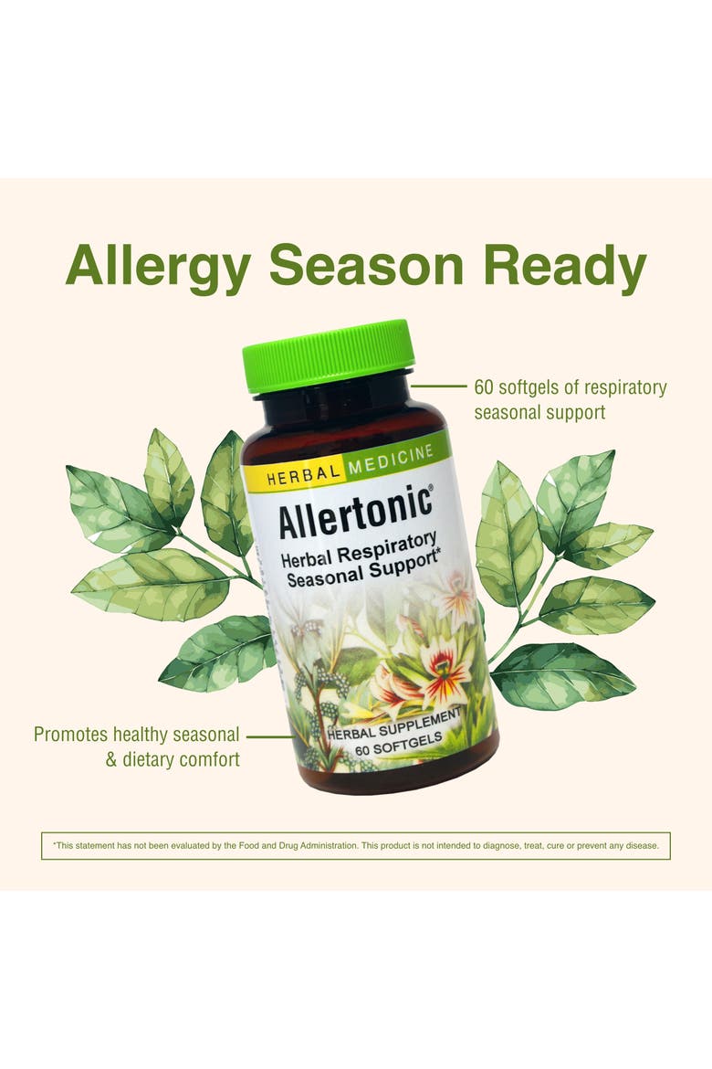 Allertonic - Healthy Breathing Support - Herbal Blend to Aid Against Seasonal Discomfort - Lung & Respiratory Health Support with Stinging Nettle - 60 Softgels, Alternate, color, No Color
