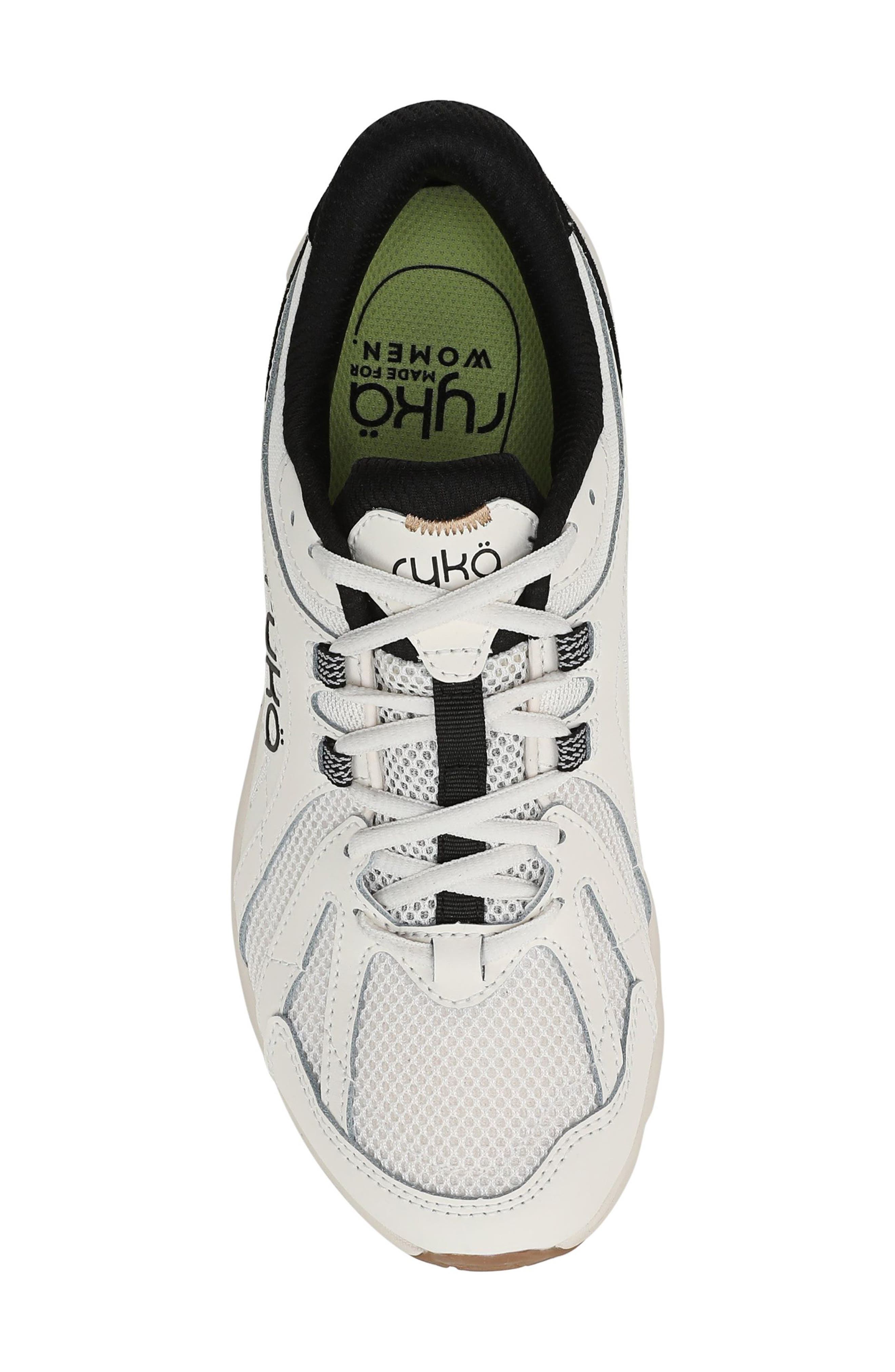 Skylift Walking Sneaker, Alternate, color, WHITE/ BLACK LEATHER/ MESH