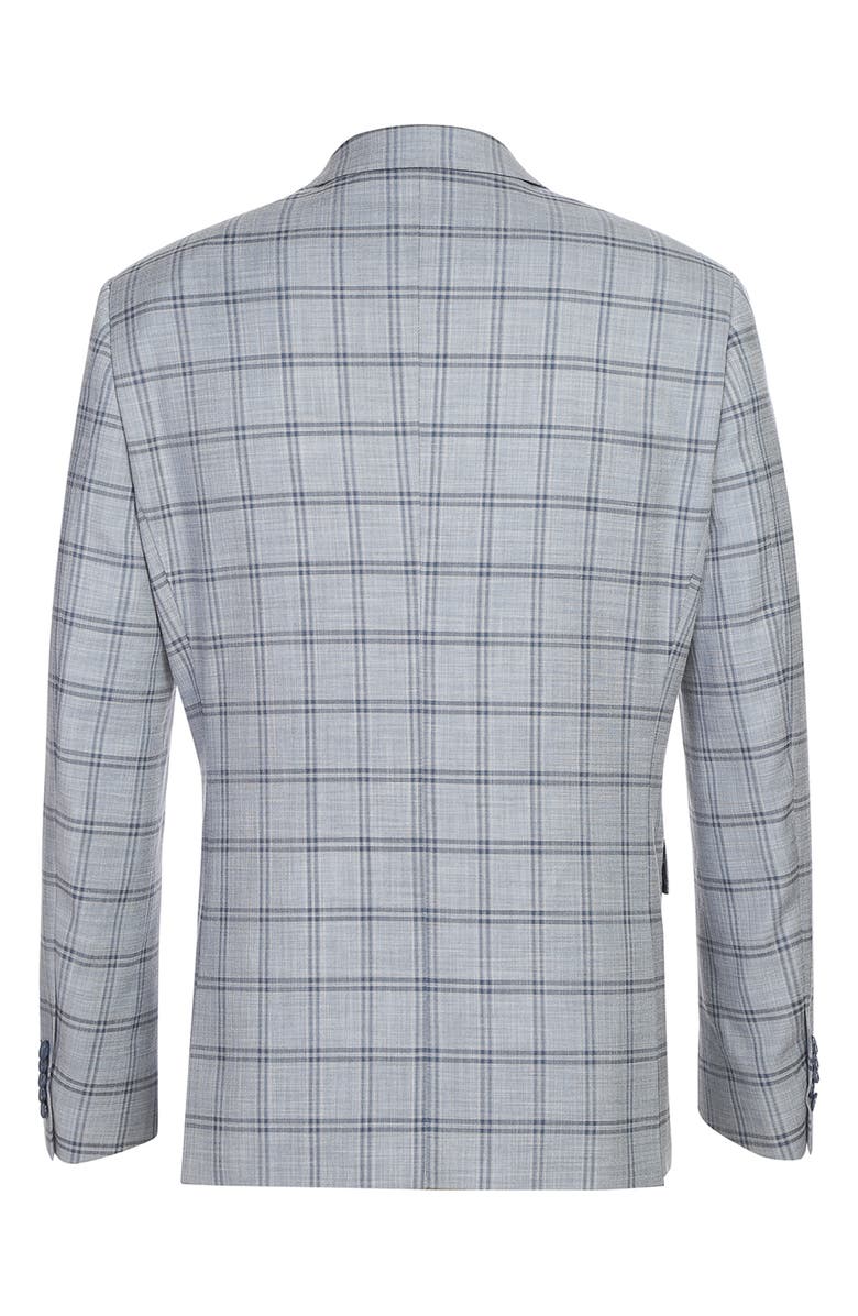 English Laundry Plaid Grey & Blue Mélange Suit, Alternate, color, Grey/ Blue