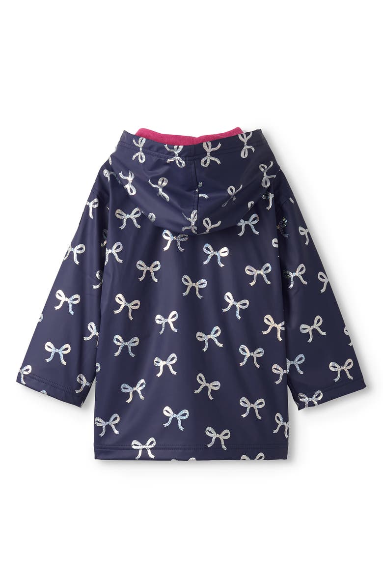 Hatley Kids' Foil Bows Rain Jacket, Alternate, color, Patriot Blue