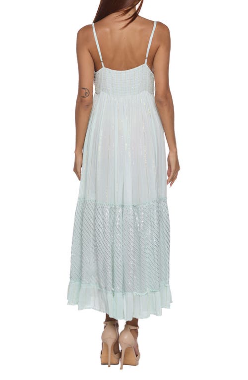 Ranee's Ranees Embellished Maxi Sundress In Green
