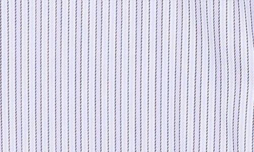 Nordstrom Trim Fit Stripe Premium Non-iron Cotton Dress Shirt In Blue