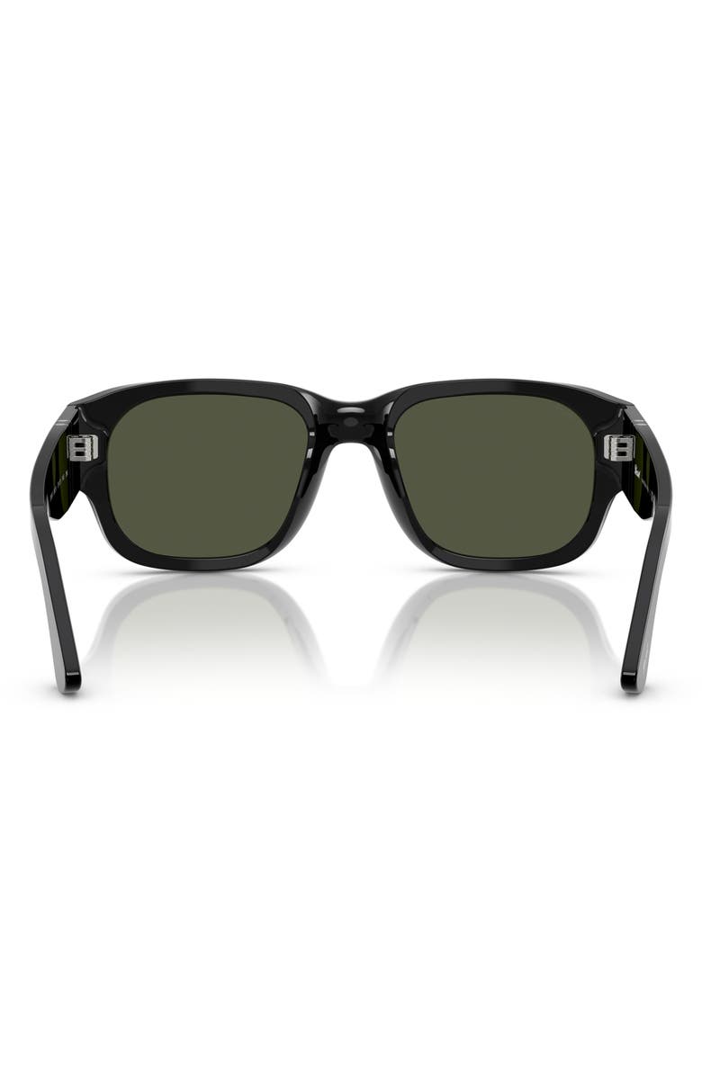Persol 52mm Square Sunglasses, Alternate, color, Black / Green