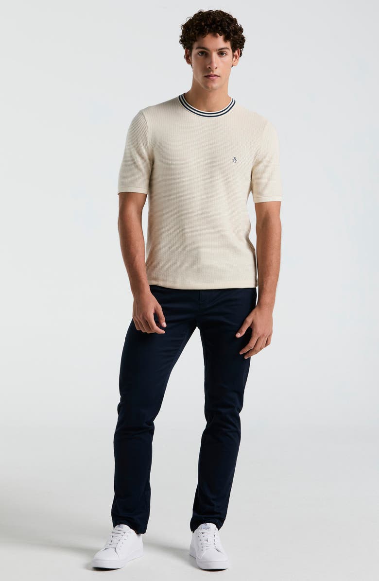 Original Penguin Geo Textured Cotton T-Shirt, Alternate, color, Birch