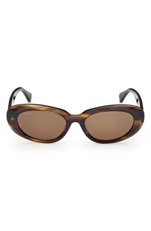 53mm Oval Sunglasses