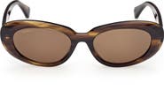 Max Mara 53mm Oval Sunglasses