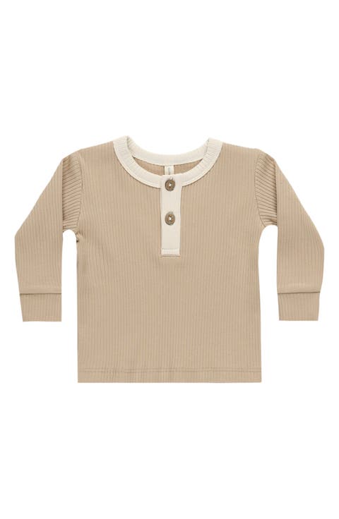 Stretch Organic Cotton Rib Henley (Baby & Toddler)
