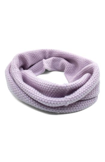 Portolano Popcorn Stitch Infinity Scarf In Purple