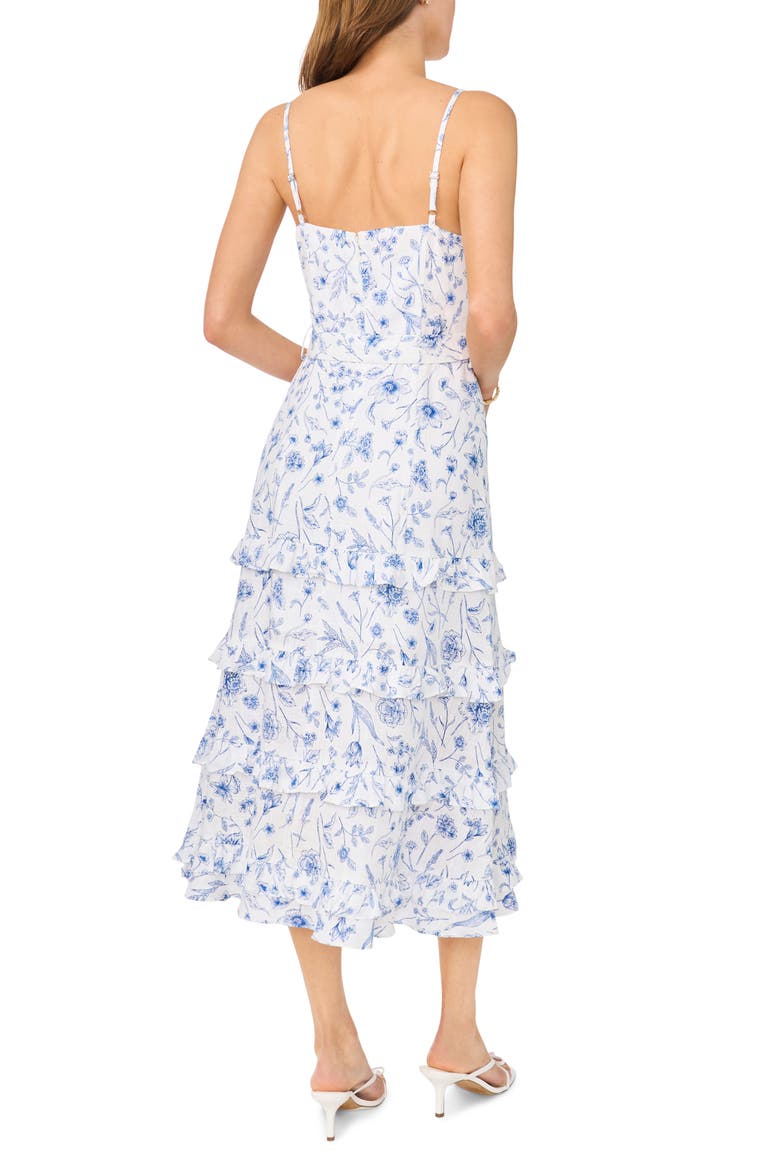 Belted Ruffled Midi Dress, Alternate, color, MOONLIGHT BLUE