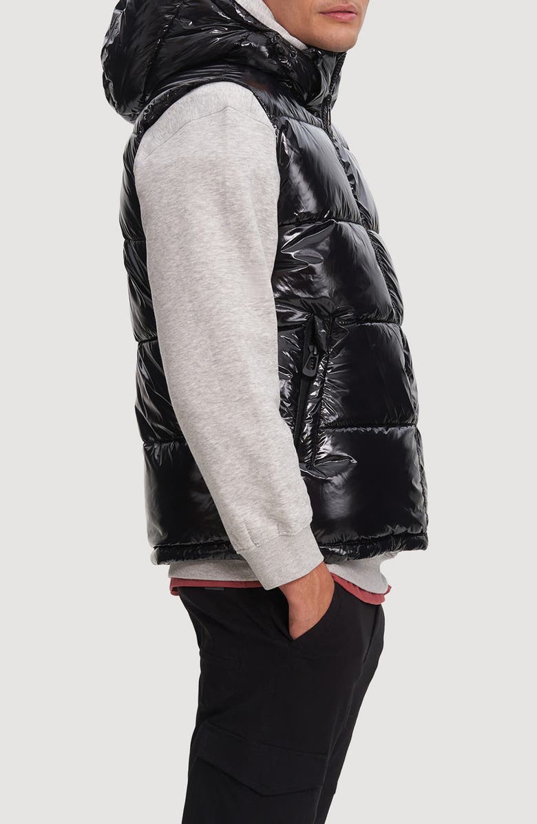 Noize Ledger Hooded Puffer Vest, Alternate, color, Black