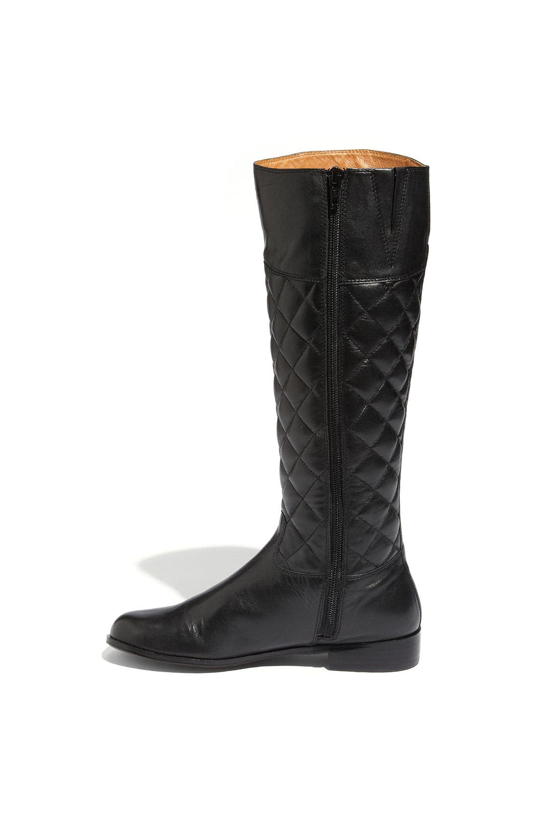 'San Angelo' Quilted Boot, Alternate, color, BLACK