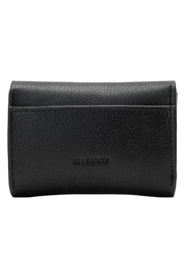 Stud Leather Card Case, Alternate, color, BLACK