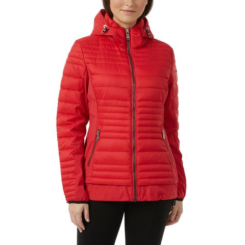 Makani Channel Quilted Light Weight Mixed Media Jacket