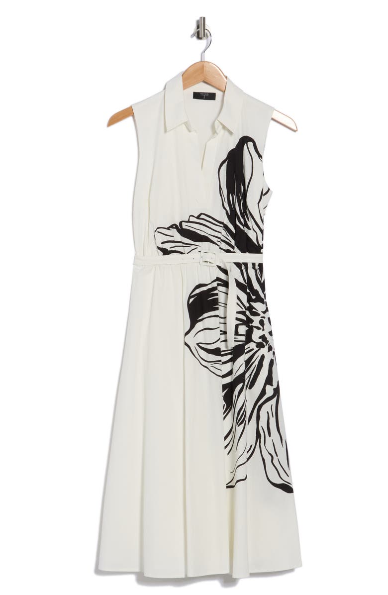 T Tahari Floral Sleeveless Fit & Flare Midi Dress, Main, color, Exploded Graphic Flower