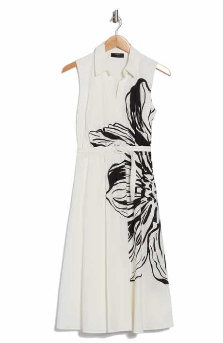 T Tahari Floral Sleeveless Fit & Flare Midi Dress