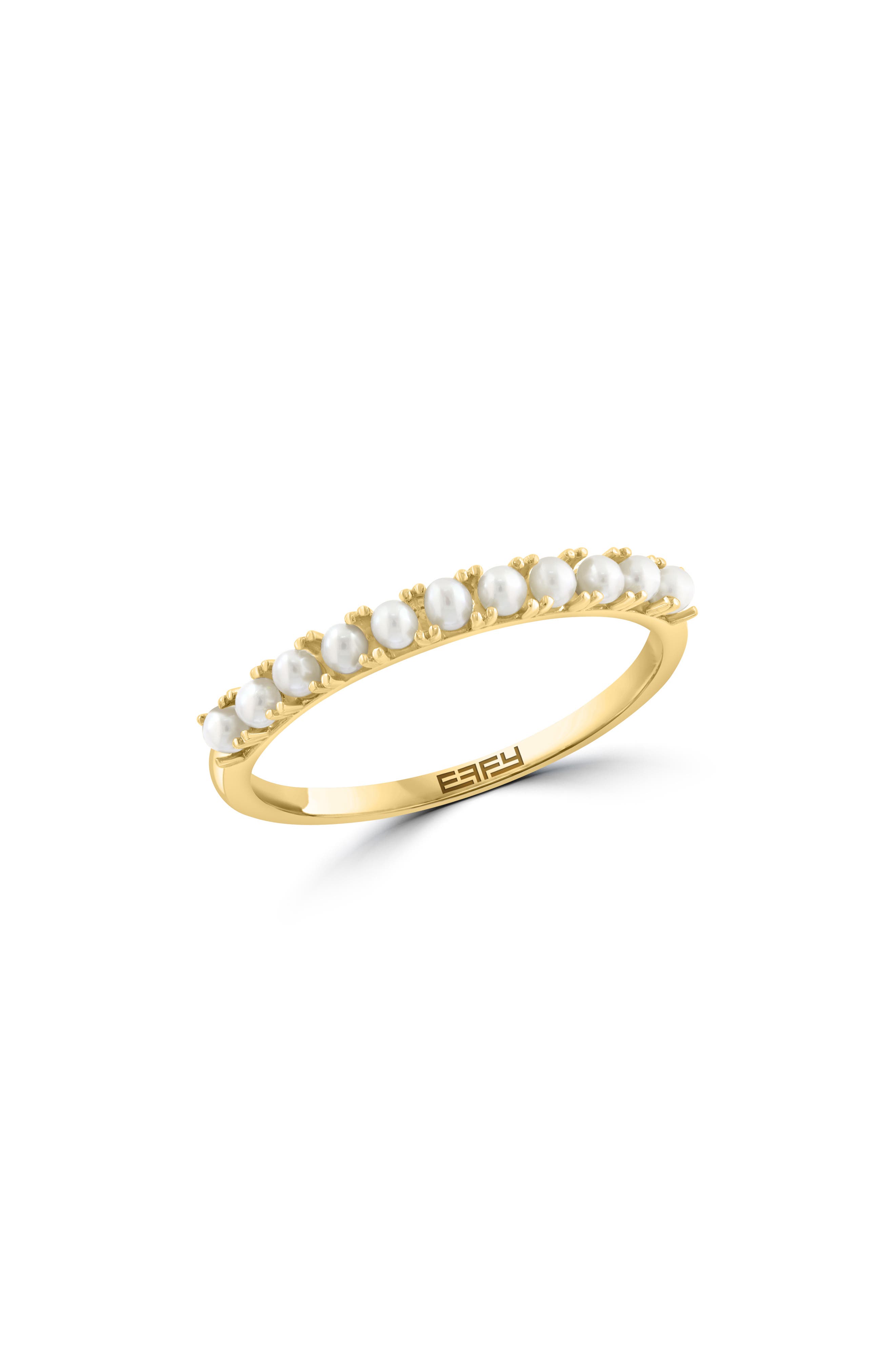 EFFY 14K Yellow Gold Cultured Freshwater Pearl Stackable Ring